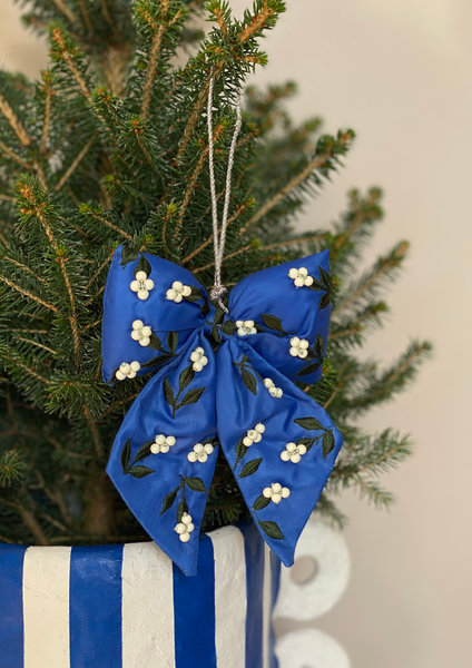 Puffy Christmas Bow “Winther Berries”