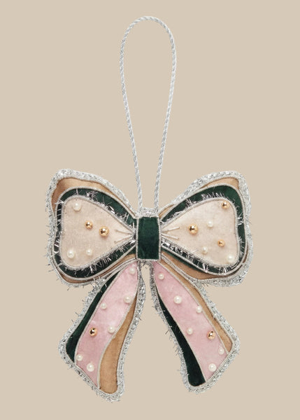 PRE-ORDER Glitter Bow Christmas Ornament